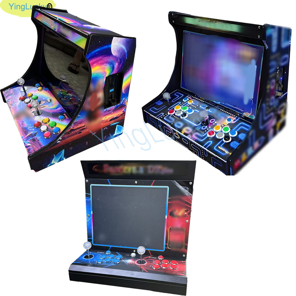 Arcade Game Cabinet - 2人用アーケードビデオゲームコンソール、22/19/17インチLCDバートップ、SAGA DX 26800 in 1コインアクセプター、ジョイスティックボタン搭載、TV接続可能
