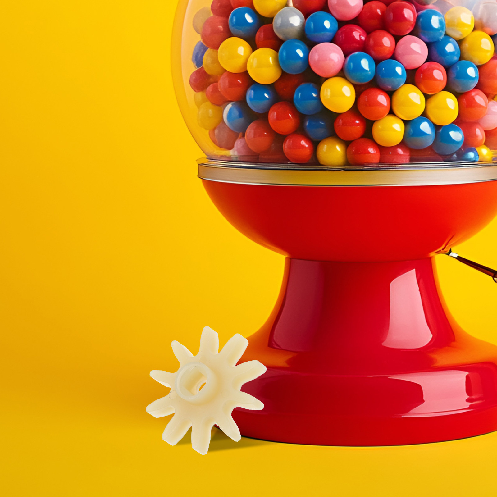 Candy Vending Machine - 10個入り小型キャンディマシンギアホイール、コンパクトで軽量なバブルディスペンサー自動販売機用交換ギア