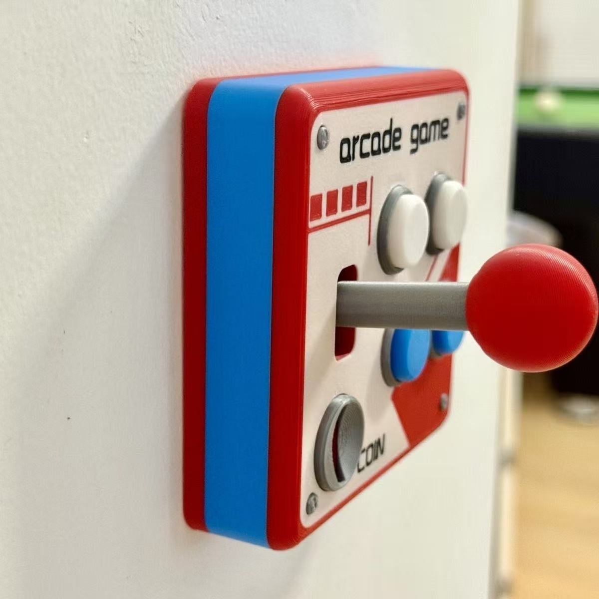 Arcade Vibes - ホットレトロゲームコンソールジョイスティックスイッチクリエイティブ3Dデコレーションアーケードパネル3Dプリントパネルソケットコントロールデコレーションギフト玩具