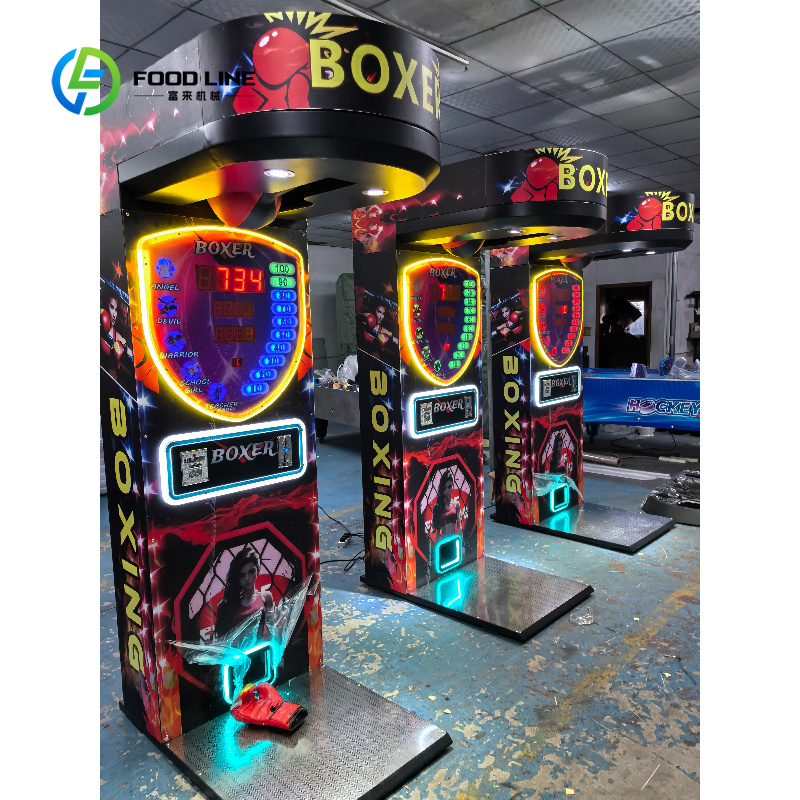Boxing Machine Arcade - カスタマイズ可能なコイン式ボクシングビッグパンチゲームマシン、プラスチック製グローブ、アミューズメントボクシングアーケードストリート