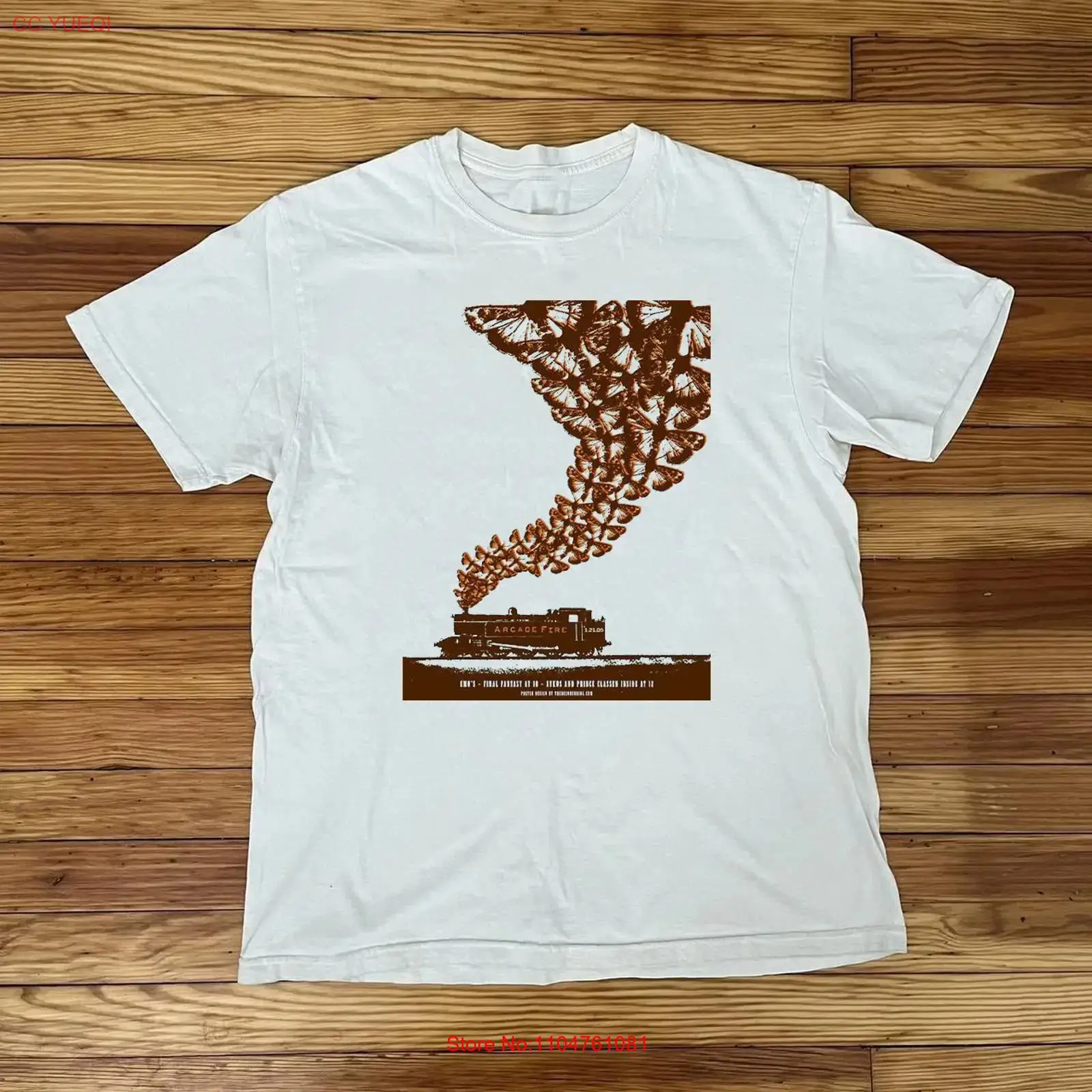 Arcade No - ホットアーケードファイアホワイトコットン全サイズS 5XL ファン向けTシャツHRB354ヴィンテージウォッシュ加工快適カジュアルスタイリッシュ多用途オム