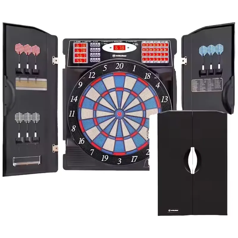Electronic Dartboard Cabinet - 卸売用マグネット式耐久性プラスチック製安全LED電子両面トレーニングダーツボード（キャビネットドア付き、カスタマイズ可能）