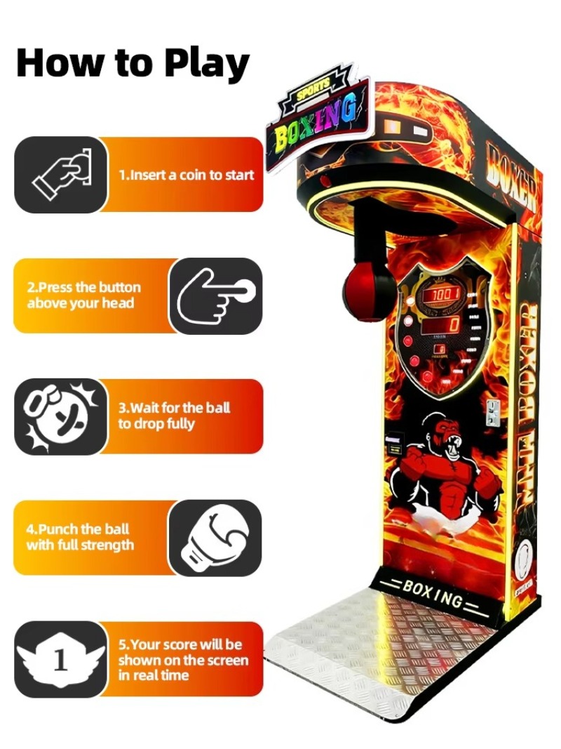ボクサーマシン ボクシングアーケードゲーム 筋力測定器 パン - Boxing Machine Arcade のレビューと価格