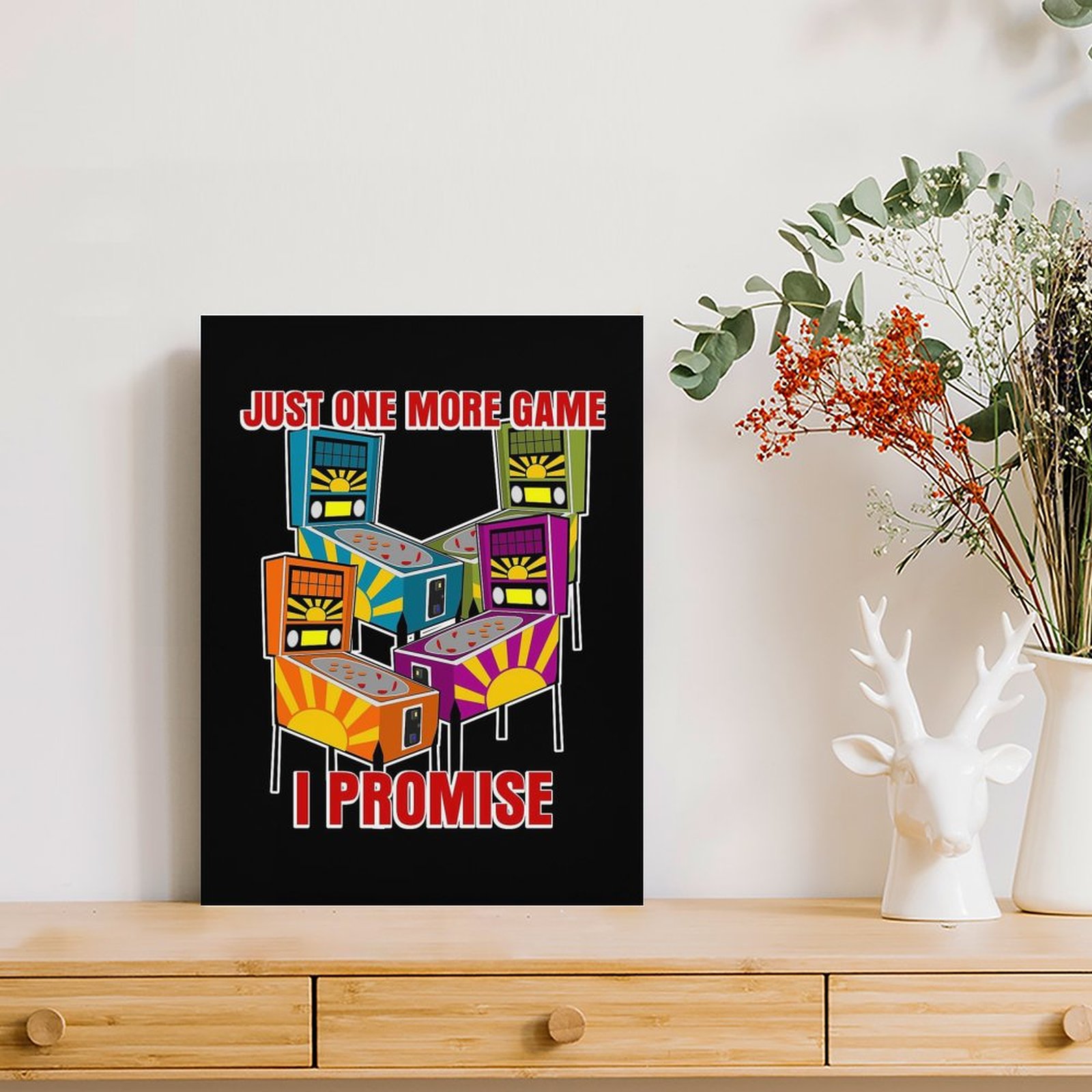 ピンボールマシンジョークピンボールキャンバス絵画壁壁画壁洞窟 - Pinball Machine のレビューと価格