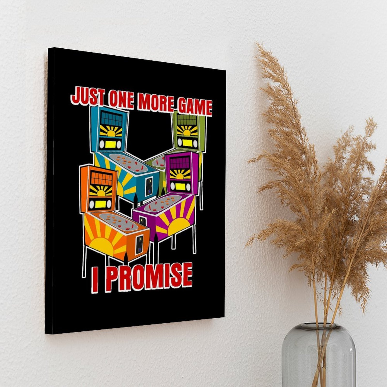 ピンボールマシンジョークピンボールキャンバス絵画壁壁画壁洞窟 - Pinball Machine のレビューと価格