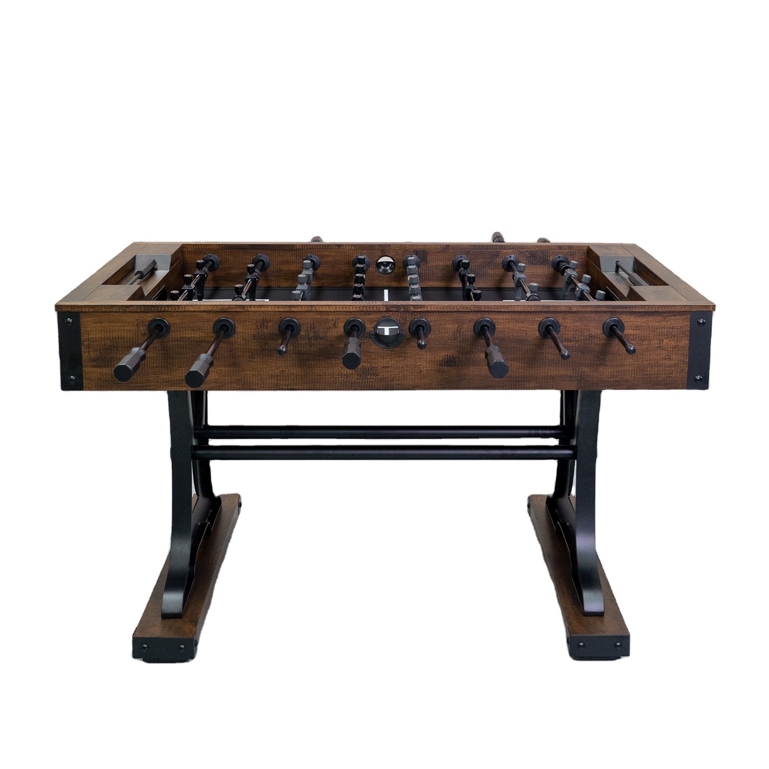 無垢材と金属製の標準的なテーブルフットボール、卓上ボードゲー - Foosball Table Commercial のレビューと価格