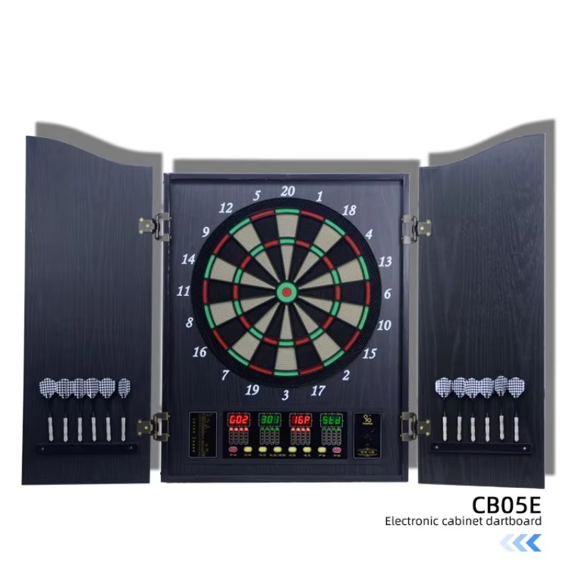 高級木製電子ダーツボードキャビネット、自動スコアリングシステ - Electronic Dartboard Cabinet のレビューと価格