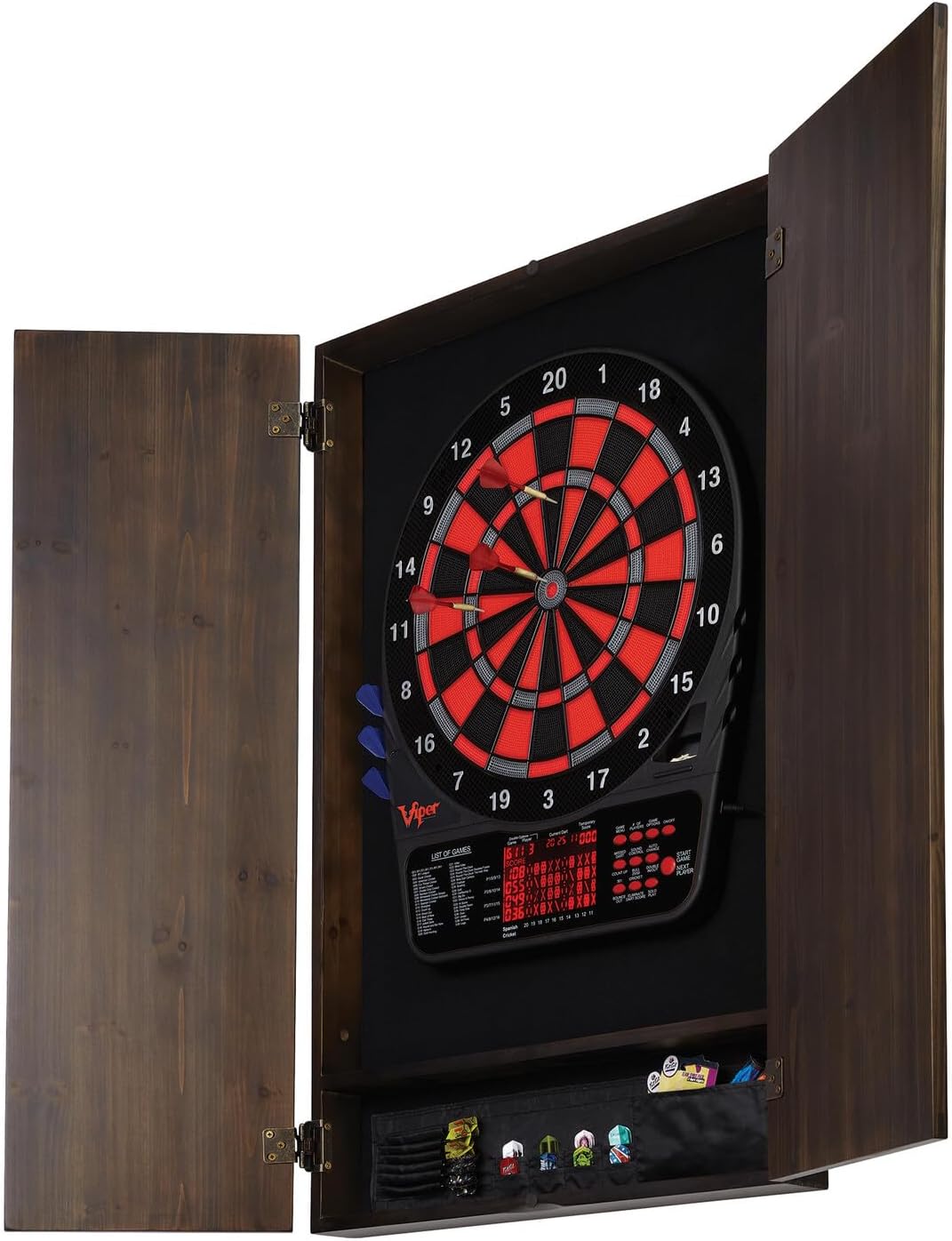 バイパー メトロポリタン ソリッドウッドキャビネット＆電子ダ - Electronic Dartboard Cabinet のレビューと価格